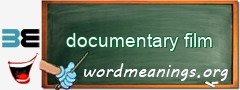 WordMeaning blackboard for documentary film
